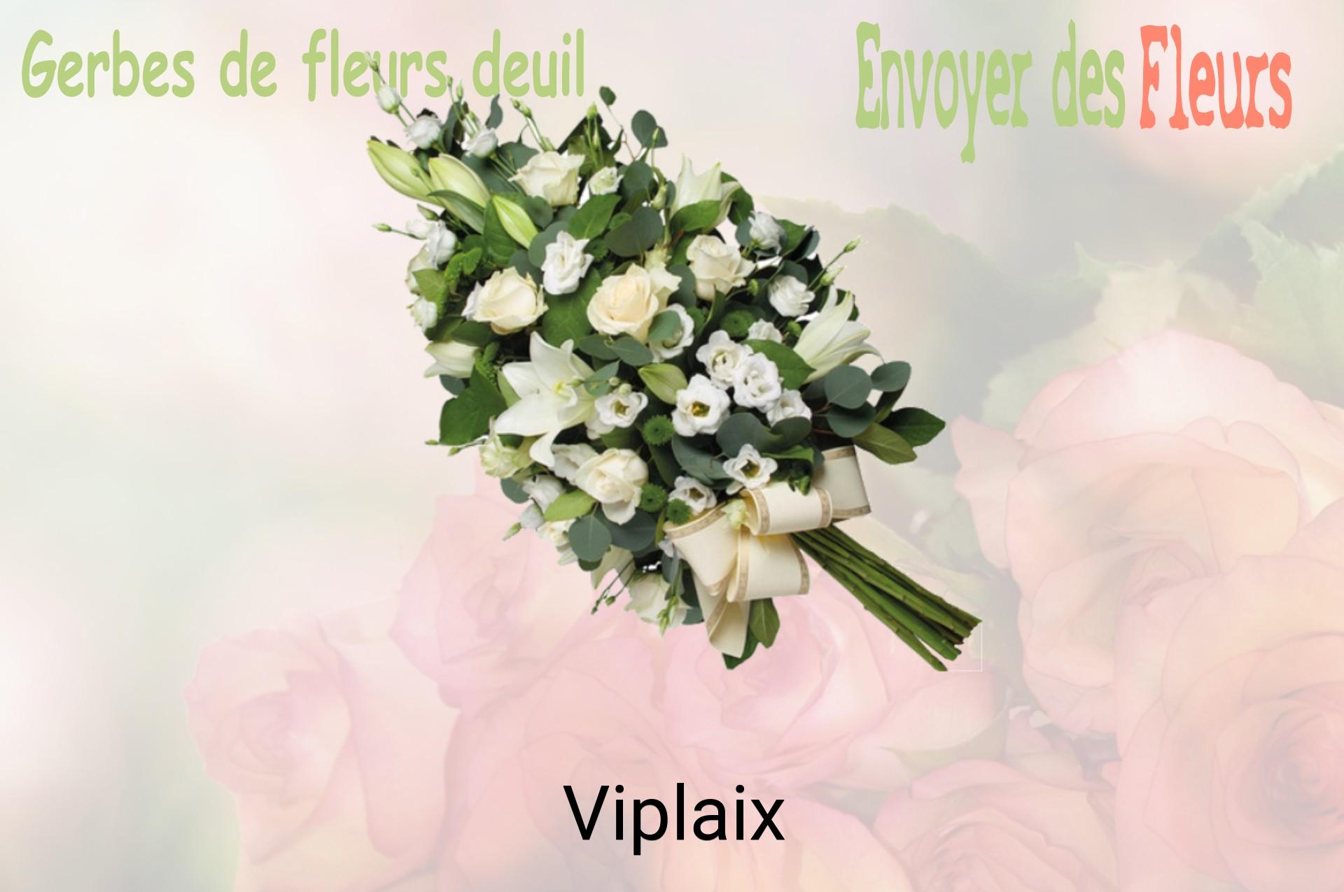 Gerbe de fleurs de deuil livrée à Viplaix